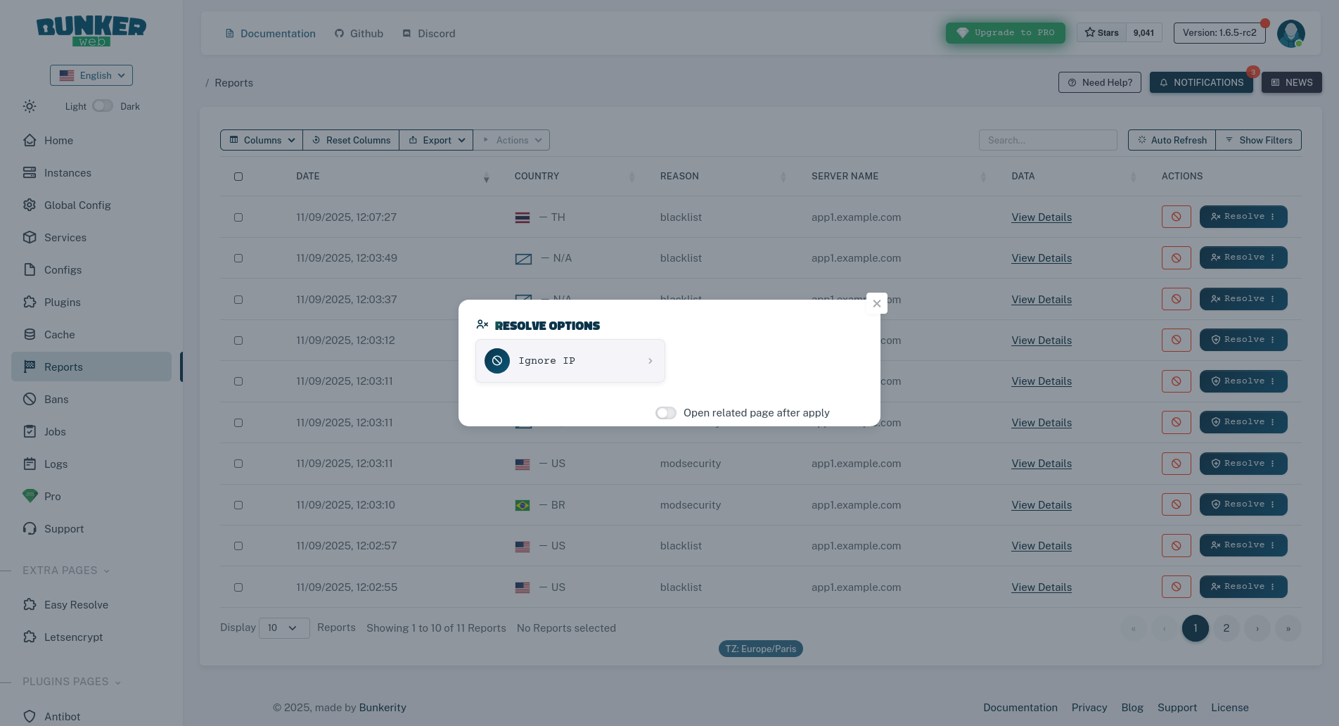 Blacklist resolve - IP