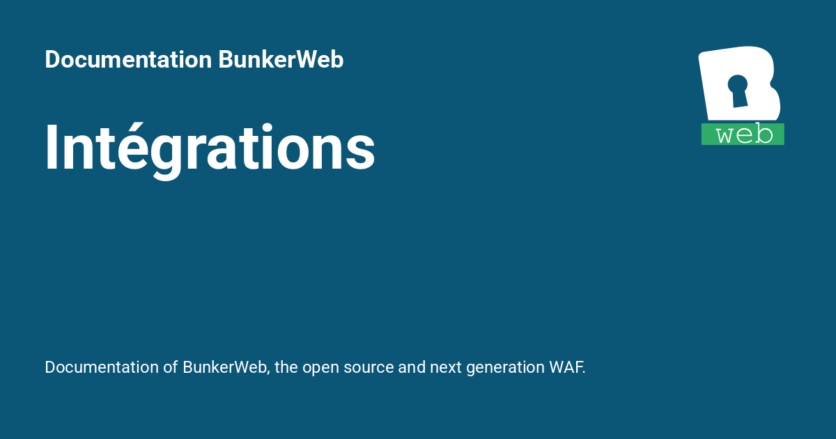 Intégrations - Documentation BunkerWeb