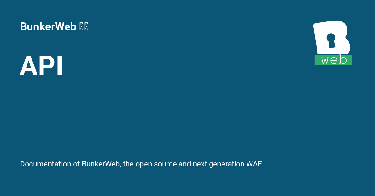 API - BunkerWeb 文档